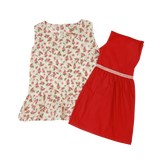 RED FLAME PRINTED KURTI & GHARARA